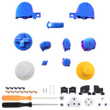 eXtremeRate Chameleon Purple Blue Repair ABXY D-pad Z L R Keys for Nintendo GameCube Controller, DIY Replacement Full Set Buttons Thumbsticks for Nintendo GameCube Controller - Controller NOT Included - GCNJ2003