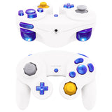 eXtremeRate Chameleon Purple Blue Repair ABXY D-pad Z L R Keys for Nintendo GameCube Controller, DIY Replacement Full Set Buttons Thumbsticks for Nintendo GameCube Controller - Controller NOT Included - GCNJ2003