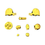 eXtremeRate Chrome Gold Repair ABXY D-pad Z L R Keys for Nintendo GameCube Controller, DIY Replacement Full Set Buttons Thumbsticks & Tools for Nintendo GameCube Controller - Controller NOT Included - GCNJ3001