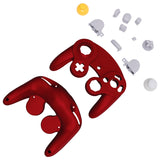 eXtremeRate Scarlet Red Replacement Faceplate Backplate with Buttons for Nintendo GameCube Controller - GCNP3001