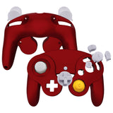 eXtremeRate Scarlet Red Replacement Faceplate Backplate with Buttons for Nintendo GameCube Controller - GCNP3001