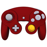 eXtremeRate Scarlet Red Replacement Faceplate Backplate with Buttons for Nintendo GameCube Controller - GCNP3001