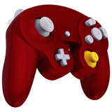 eXtremeRate Scarlet Red Replacement Faceplate Backplate with Buttons for Nintendo GameCube Controller - GCNP3001