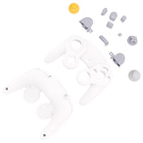 eXtremeRate White Replacement Faceplate Backplate with Buttons for Nintendo GameCube Controller - GCNP3002