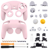 eXtremeRate Cherry Blossoms Pink Replacement Faceplate Backplate with Buttons for Nintendo GameCube Controller - GCNP3003