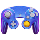 eXtremeRate Chameleon Purple Blue Replacement Faceplate Backplate with Buttons for Nintendo GameCube Controller - GCNP3004