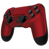 eXtremeRate Scarlet Red Replacement Faceplate Touchpad, Redesigned Soft Touch Housing Shell Touch Pad Compatible with PS4 Slim Pro Controller JDM-040/050/055 - Controller NOT Included - GHP4P002