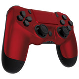 eXtremeRate Scarlet Red Replacement Faceplate Touchpad, Redesigned Soft Touch Housing Shell Touch Pad Compatible with PS4 Slim Pro Controller JDM-040/050/055 - Controller NOT Included - GHP4P002