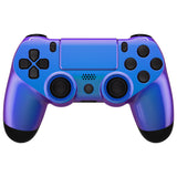 eXtremeRate Chameleon Purple Blue Replacement Faceplate Touchpad, Redesigned Soft Touch Housing Shell Touch Pad Compatible with PS4 Slim Pro Controller JDM-040/050/055 - Controller NOT Included - GHP4P003