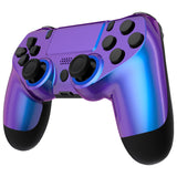 eXtremeRate Chameleon Purple Blue Replacement Faceplate Touchpad, Redesigned Soft Touch Housing Shell Touch Pad Compatible with PS4 Slim Pro Controller JDM-040/050/055 - Controller NOT Included - GHP4P003