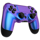 eXtremeRate Chameleon Purple Blue Replacement Faceplate Touchpad, Redesigned Soft Touch Housing Shell Touch Pad Compatible with PS4 Slim Pro Controller JDM-040/050/055 - Controller NOT Included - GHP4P003