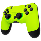 eXtremeRate Lime Yellow Ghost Replacement Faceplate Touchpad, Redesigned Soft Touch Housing Shell Touch Pad Compatible with PS4 Slim Pro Controller JDM-040/050/055 - Controller NOT Included - GHP4P006