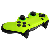 eXtremeRate Lime Yellow Ghost Replacement Faceplate Touchpad, Redesigned Soft Touch Housing Shell Touch Pad Compatible with PS4 Slim Pro Controller JDM-040/050/055 - Controller NOT Included - GHP4P006