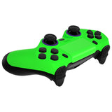 eXtremeRate Neon Green Ghost Replacement Faceplate Touchpad, Redesigned Soft Touch Housing Shell Touch Pad Compatible with PS4 Slim Pro Controller JDM-040/050/055 - Controller NOT Included - GHP4P007