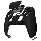 eXtremeRate LUNA Redesigned Black Soft Touch Front Shell Touchpad Compatible with ps5 Controller BDM-010/020/030/040, DIY Replacement Housing Custom Touch Pad Cover Compatible with ps5 Controller - GHPFP001