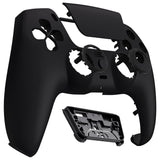 eXtremeRate LUNA Redesigned Black Soft Touch Front Shell Touchpad Compatible with ps5 Controller BDM-010/020/030/040, DIY Replacement Housing Custom Touch Pad Cover Compatible with ps5 Controller - GHPFP001