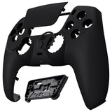 eXtremeRate LUNA Redesigned Black Soft Touch Front Shell Touchpad Compatible with ps5 Controller BDM-010/020/030/040, DIY Replacement Housing Custom Touch Pad Cover Compatible with ps5 Controller - GHPFP001