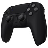 eXtremeRate LUNA Redesigned Black Soft Touch Front Shell Touchpad Compatible with ps5 Controller BDM-010/020/030/040, DIY Replacement Housing Custom Touch Pad Cover Compatible with ps5 Controller - GHPFP001