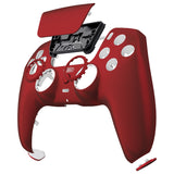 eXtremeRate LUNA Redesigned Scarlet Red Soft Touch Front Shell Touchpad Compatible with ps5 Controller BDM-010/020/030/040, DIY Replacement Housing Custom Touch Pad Cover Compatible with ps5 Controller - GHPFP002