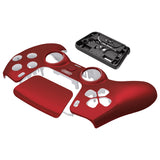 eXtremeRate LUNA Redesigned Scarlet Red Soft Touch Front Shell Touchpad Compatible with ps5 Controller BDM-010 BDM-020 BDM-030, DIY Replacement Housing Custom Touch Pad Cover Compatible with ps5 Controller - GHPFP002