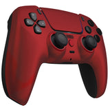 eXtremeRate LUNA Redesigned Scarlet Red Soft Touch Front Shell Touchpad Compatible with ps5 Controller BDM-010/020/030/040, DIY Replacement Housing Custom Touch Pad Cover Compatible with ps5 Controller - GHPFP002