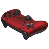 eXtremeRate LUNA Redesigned Scarlet Red Soft Touch Front Shell Touchpad Compatible with ps5 Controller BDM-010/020/030/040, DIY Replacement Housing Custom Touch Pad Cover Compatible with ps5 Controller - GHPFP002