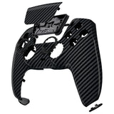 eXtremeRate LUNA Redesigned Graphite Carbon Fiber Pattern Front Shell Touchpad Compatible with ps5 Controller BDM-010/020/030/040, DIY Replacement Housing Custom Touch Pad Cover Compatible with ps5 Controller - GHPFS001