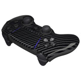 eXtremeRate LUNA Redesigned Graphite Carbon Fiber Pattern Front Shell Touchpad Compatible with ps5 Controller BDM-010/020/030/040, DIY Replacement Housing Custom Touch Pad Cover Compatible with ps5 Controller - GHPFS001