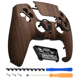 LUNA Redesigned Wood Grain Front Shell Touchpad Compatible with ps5 Controller BDM-010/020/030/040, DIY Replacement Housing Custom Touch Pad Cover Compatible with ps5 Controller - GHPFS002