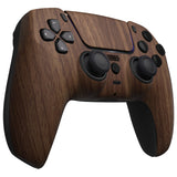 eXtremeRate LUNA Redesigned Wood Grain Front Shell Touchpad Compatible with ps5 Controller BDM-010/020/030/040, DIY Replacement Housing Custom Touch Pad Cover Compatible with ps5 Controller - GHPFS002