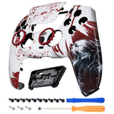 eXtremeRate LUNA Redesigned Blood Zombie Front Shell Touchpad Compatible with ps5 Controller BDM-010/020/030/040, DIY Replacement Housing Custom Touch Pad Cover Compatible with ps5 Controller - GHPFT002