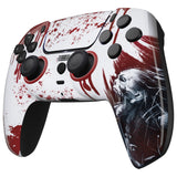 eXtremeRate LUNA Redesigned Blood Zombie Front Shell Touchpad Compatible with ps5 Controller BDM-010/020/030/040, DIY Replacement Housing Custom Touch Pad Cover Compatible with ps5 Controller - GHPFT002