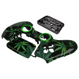 eXtremeRate LUNA Redesigned Green Weeds Front Shell Touchpad Compatible with ps5 Controller BDM-010 BDM-020 BDM-030, DIY Replacement Housing Custom Touch Pad Cover Compatible with ps5 Controller - GHPFT003