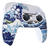 eXtremeRate LUNA Redesigned The Great Wave Front Shell Touchpad Compatible with ps5 Controller BDM-010 BDM-020 BDM-030, DIY Replacement Housing Custom Touch Pad Cover Compatible with ps5 Controller - GHPFT004