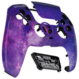 eXtremeRate LUNA Redesigned Nebula Galaxy Front Shell Touchpad Compatible with ps5 Controller BDM-010/020/030/040, DIY Replacement Housing Custom Touch Pad Cover Compatible with ps5 Controller - GHPFT005