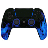 eXtremeRate LUNA Redesigned Blue Flame Front Shell Touchpad Compatible with ps5 Controller BDM-010 BDM-020 BDM-030, DIY Replacement Housing Custom Touch Pad Cover Compatible with ps5 Controller - GHPFT006