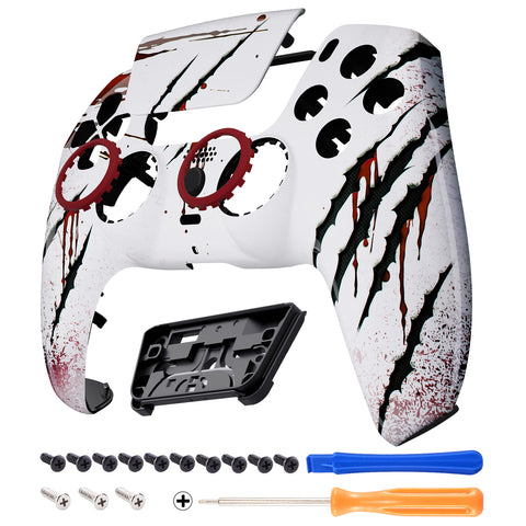 eXtremeRate LUNA Redesigned Wild Attack Front Shell Touchpad Compatible with ps5 Controller BDM-010 BDM-020 BDM-030, DIY Replacement Housing Custom Touch Pad Cover Compatible with ps5 Controller - GHPFT007
