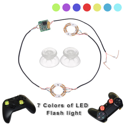 eXtremeRate DIY Button Clear Analog Thumb Sticks Led Light For PS4 Platstation 4 Controller - GP4F0016