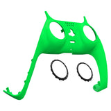 eXtremeRate Neon Green Decorative Trim Shell Compatible with ps5 Controller, DIY Replacement Clip Shell, Custom Plates Cover Compatible with ps5 Controller w/ Accent Rings - GPFP3024