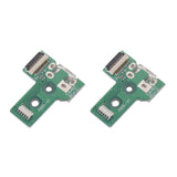 eXtremeRate 2PCS Repair Kit USB Charging Port Breath Light PCB For PS4 Controller JDS-030-GRA00020*2