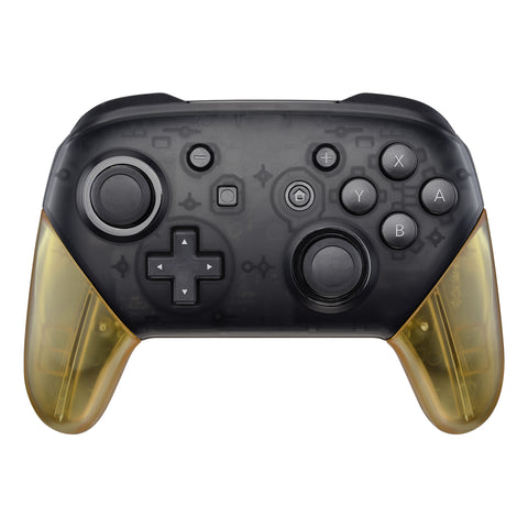 eXtremeRate Amber Yellow Replacement Handle Grips for Nintendo Switch Pro Controller, DIY Hand Grip Shell for Nintendo Switch Pro - Controller NOT Included - GRM509