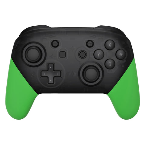 eXtremeRate Green Replacement Handle Grips for NS Switch Pro Controller, Soft Touch DIY Hand Grip Shell for NS Switch Pro Controller - Controller NOT Included - GRP317