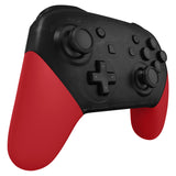 eXtremeRate Passion Red Replacement Handle Grips for NS Switch Pro Controller, Soft Touch DIY Hand Grip Shell for NS Switch Pro Controller - Controller NOT Included - GRP332