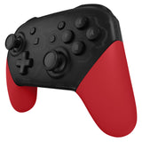 eXtremeRate Passion Red Replacement Handle Grips for NS Switch Pro Controller, Soft Touch DIY Hand Grip Shell for NS Switch Pro Controller - Controller NOT Included - GRP332