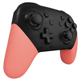 eXtremeRate Coral Replacement Handle Grips for NS Switch Pro Controller, Soft Touch DIY Hand Grip Shell for NS Switch Pro Controller - Controller NOT Included - GRP346
