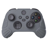 PlayVital Guardian Edition Gray Ergonomic Soft Anti-slip Controller Silicone Case Cover, Rubber Protector Skins with Black Joystick Caps for Xbox Series S and Xbox Series X Controller - HCX3006