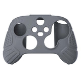 PlayVital Guardian Edition Gray Ergonomic Soft Anti-slip Controller Silicone Case Cover, Rubber Protector Skins with Black Joystick Caps for Xbox Series S and Xbox Series X Controller - HCX3006