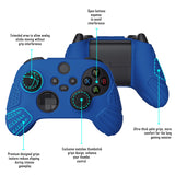 PlayVital Guardian Edition Blue Ergonomic Soft Anti-slip Controller Silicone Case Cover, Rubber Protector Skins with Black Joystick Caps for Xbox Series S and Xbox Series X Controller - HCX3008