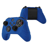 PlayVital Guardian Edition Blue Ergonomic Soft Anti-slip Controller Silicone Case Cover, Rubber Protector Skins with Black Joystick Caps for Xbox Series S and Xbox Series X Controller - HCX3008