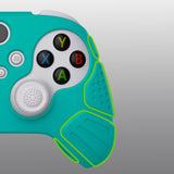 PlayVital Guardian Edition Aqua Green Ergonomic Soft Anti-slip Controller Silicone Case Cover, Rubber Protector Skins with Black Joystick Caps for Xbox Series S and Xbox Series X Controller - HCX3010